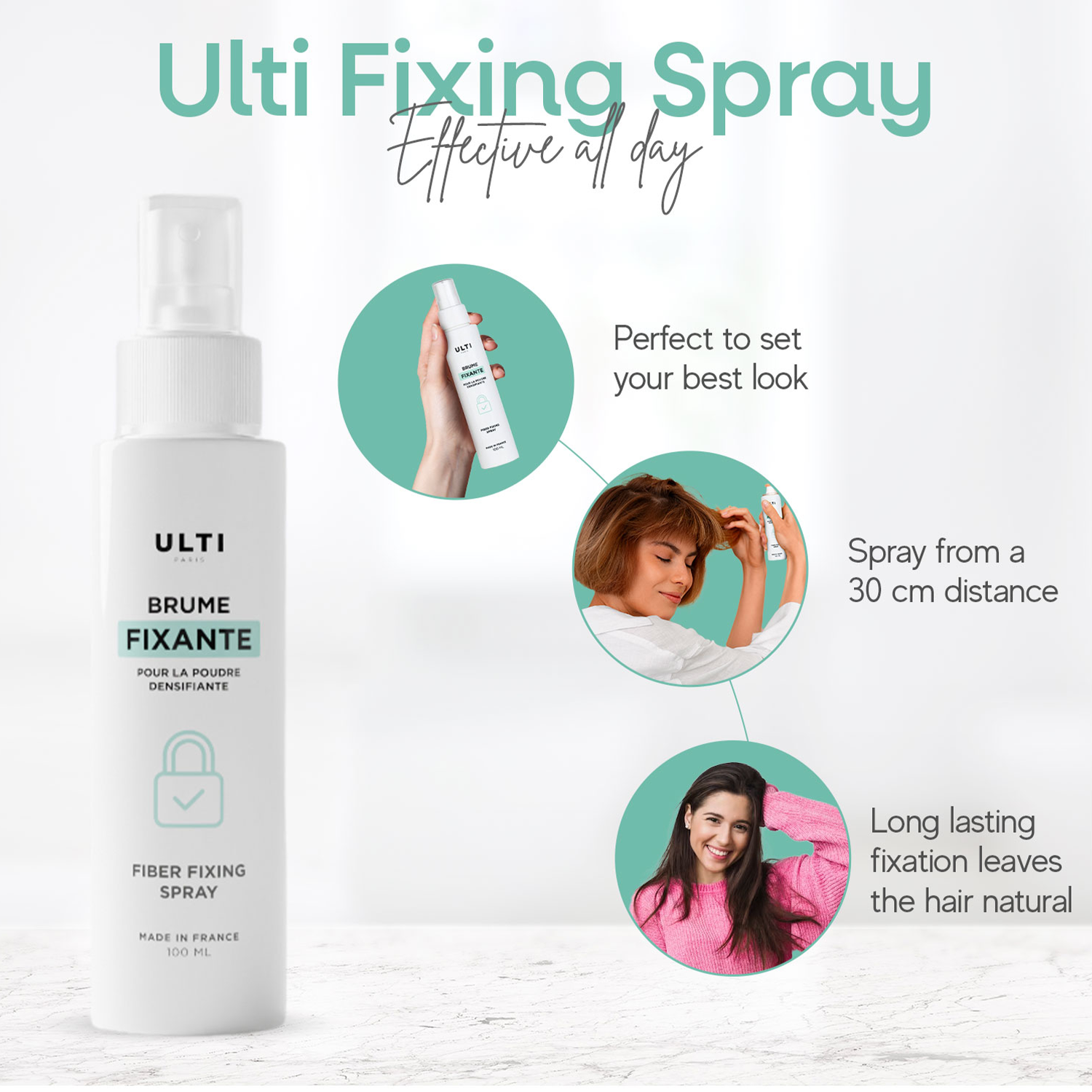 Fiber fixing spray